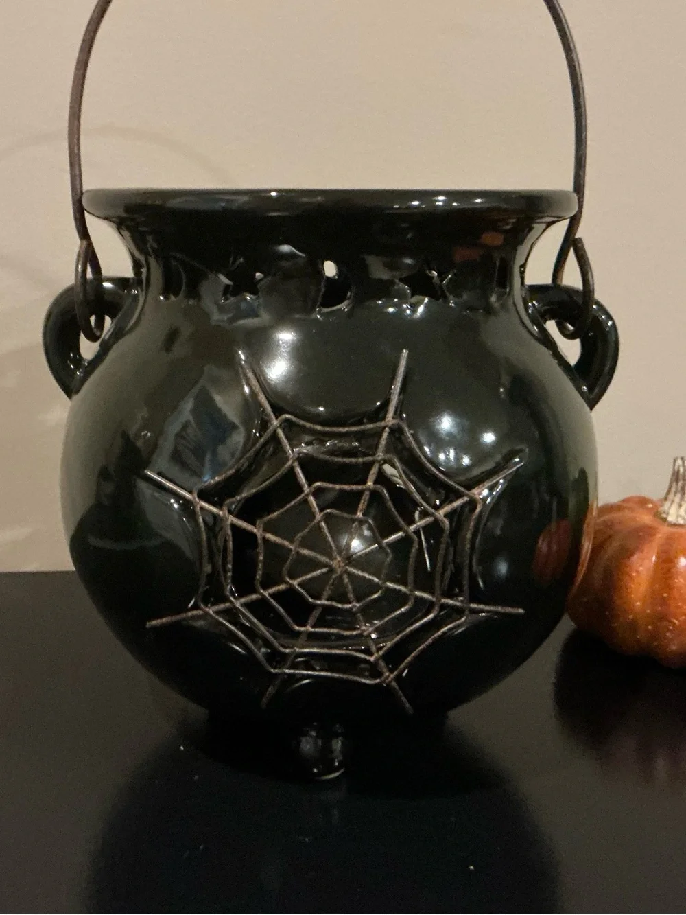 Ceramic Halloween Witch’s Brew Cauldron Luminaria 🧙
